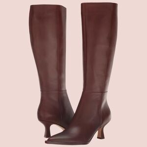 Dolce Vita Women's Auggie Leather Knee High Boots Chocolate Dritan Brown NIB